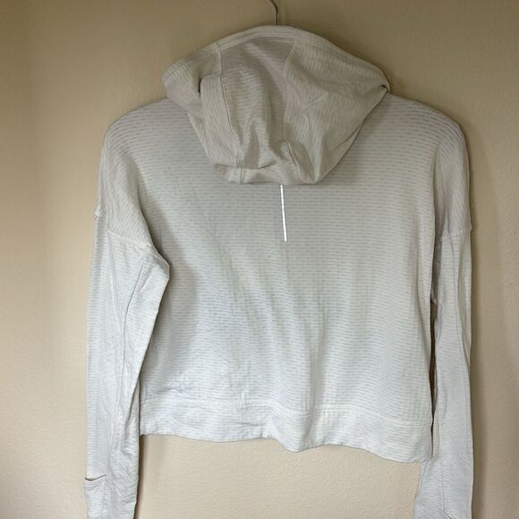 Nike Women's small Running sweatshirt Hoodie Hyperwarm Therma white cream S - Picture 7 of 10